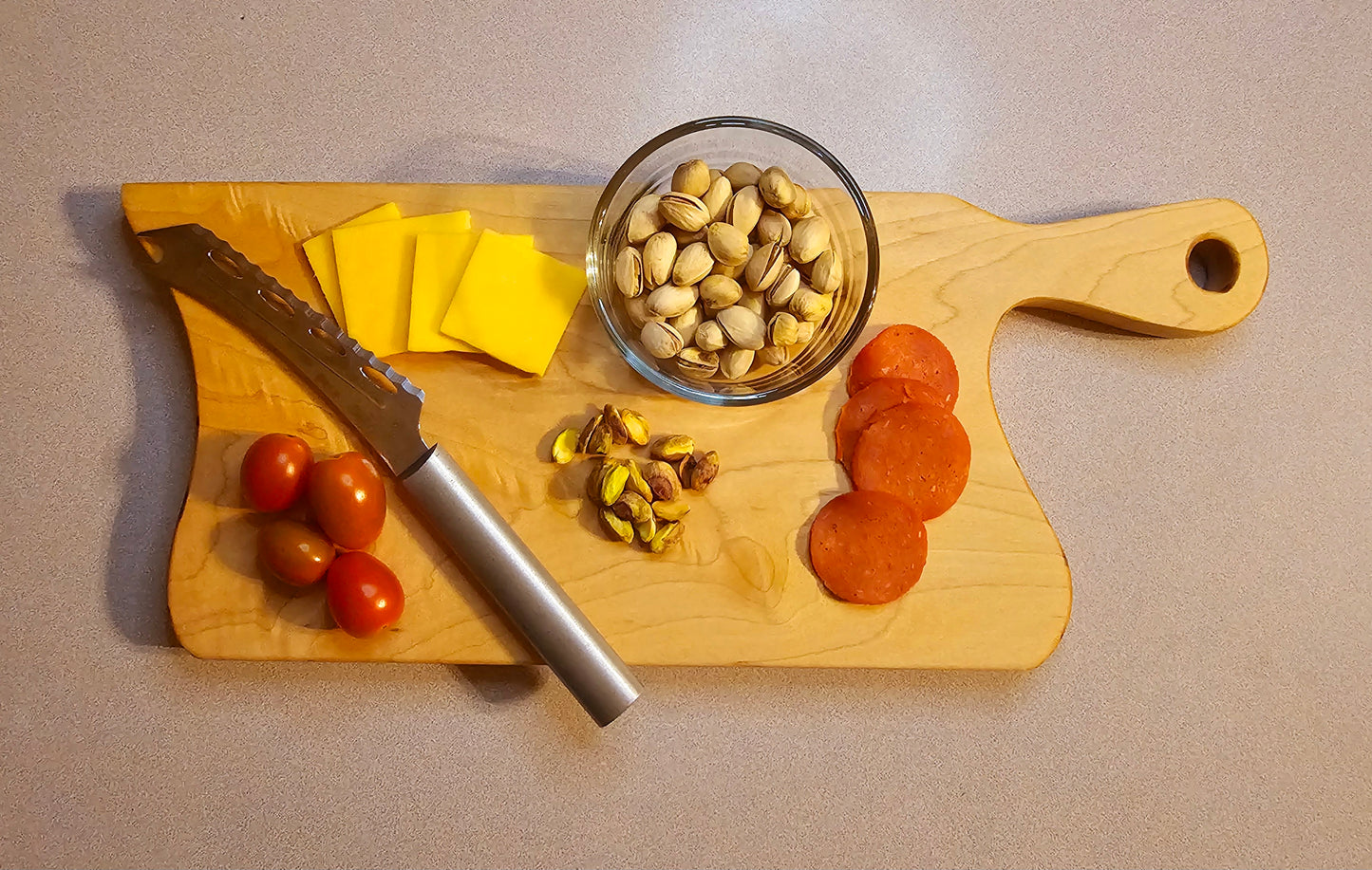 Maple Butcher Knife Charcuterie Board